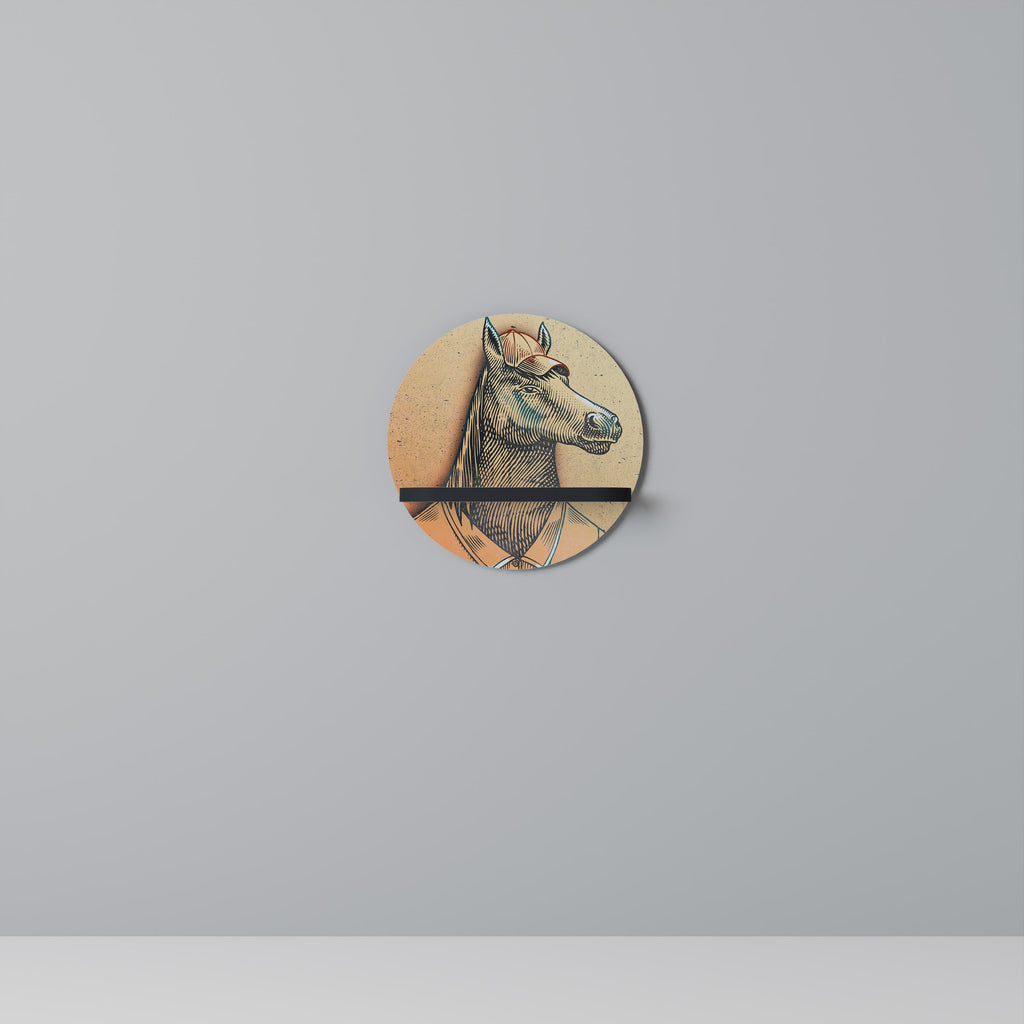 Étagère d'art ronde EQUINE SWAGGER en finition noire