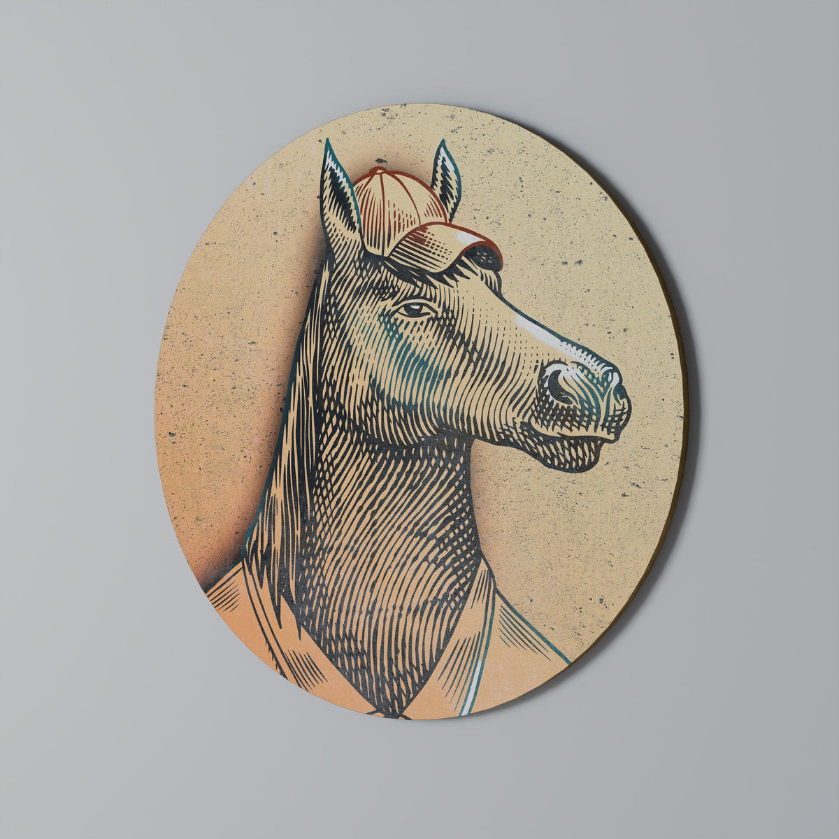 Décoration murale ronde EQUINE SWAGGER