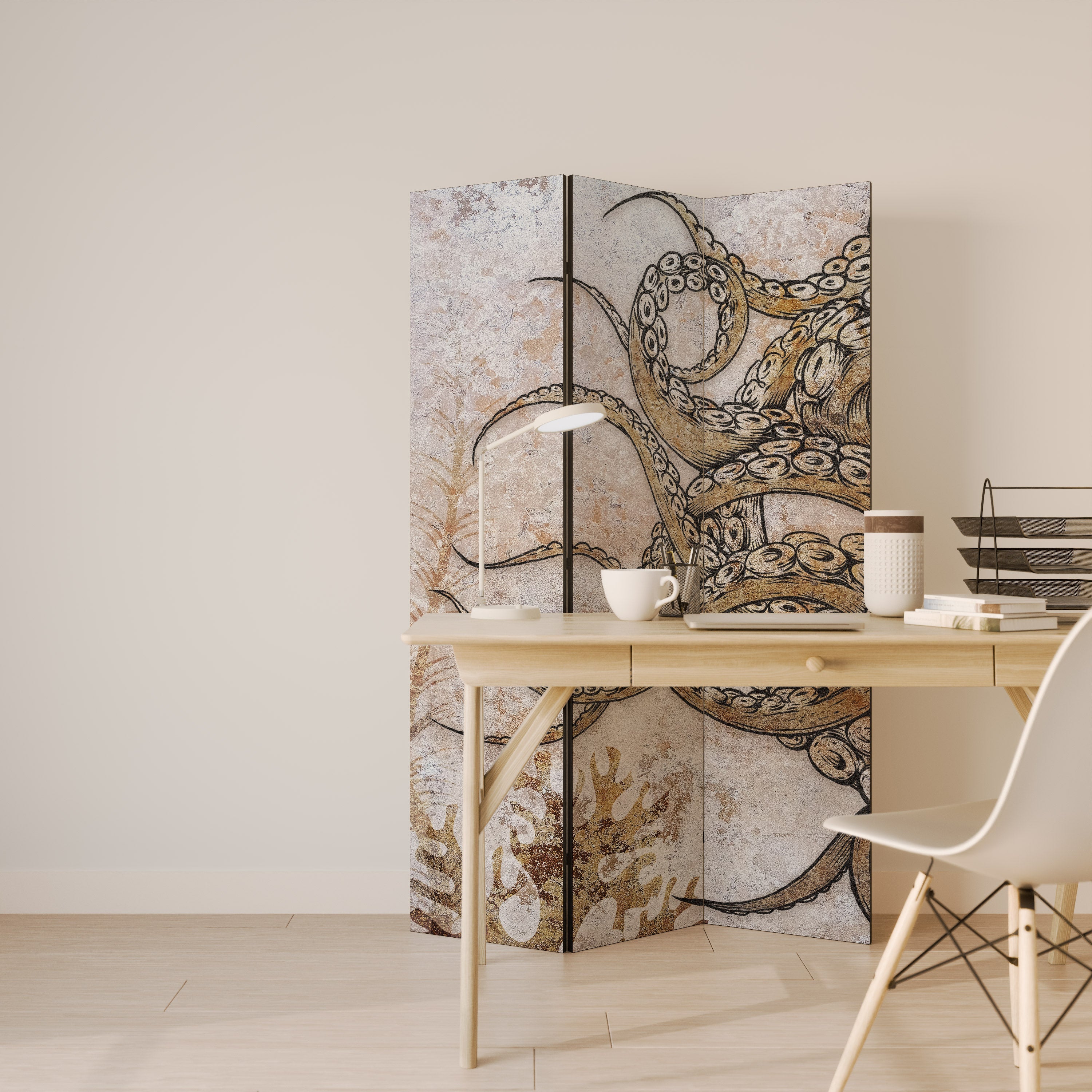 Paravent décoratif à 3 panneaux ECHOES OF ATLANTIS