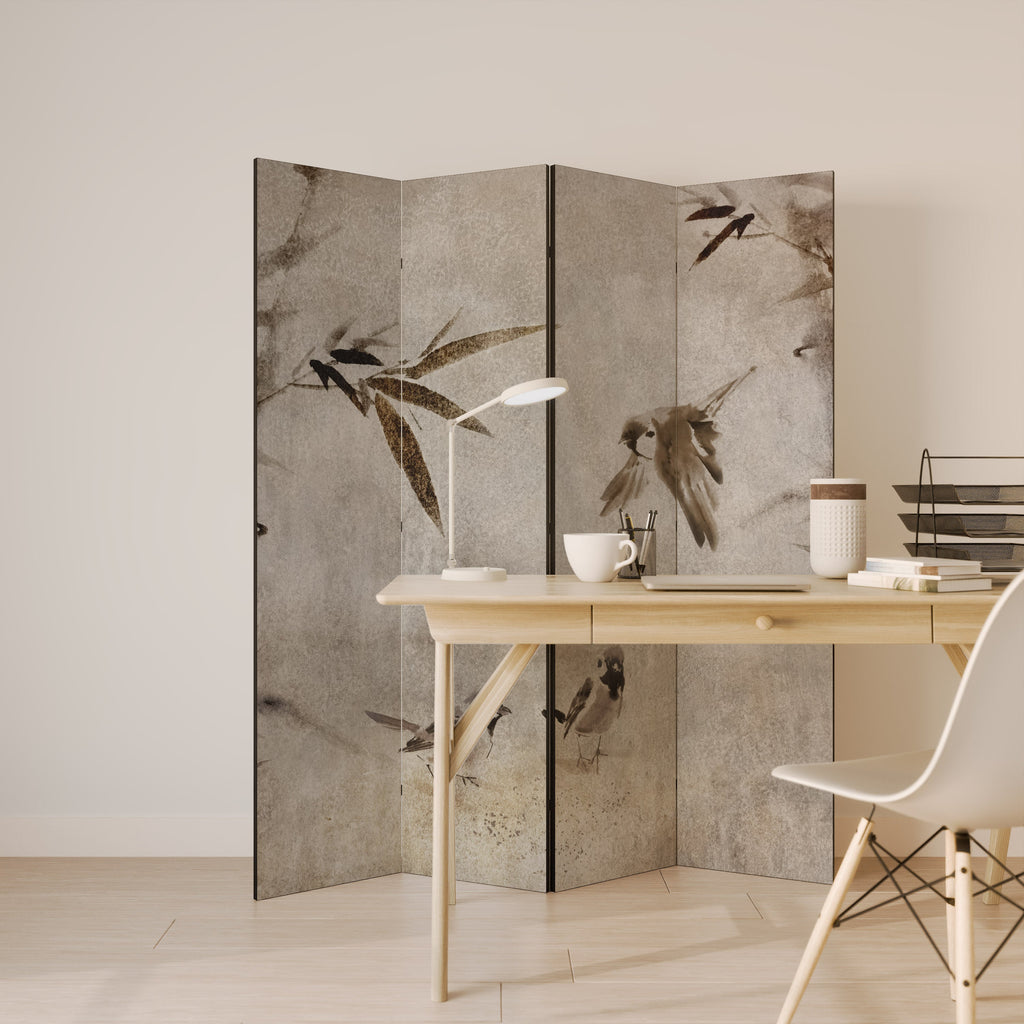 Paravent décoratif à 4 panneaux SPARROW BLISS