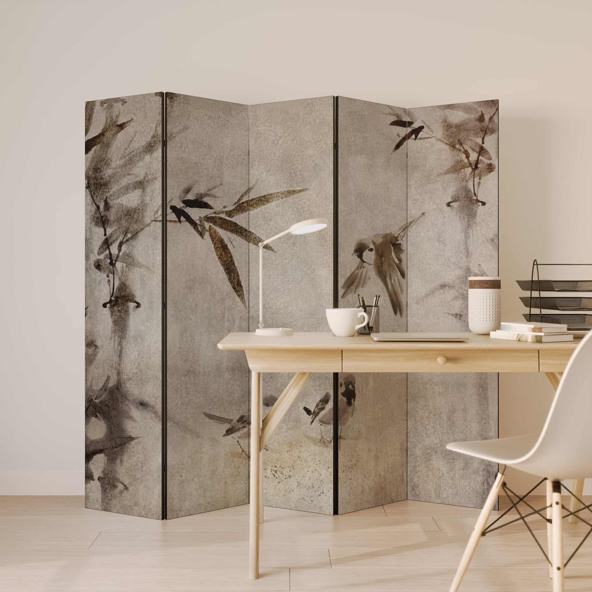 Paravent décoratif à 5 panneaux SPARROW BLISS