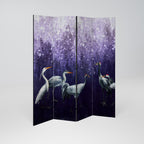 MYSTICAL CRANE GATHERING 4-Panel Room Divider