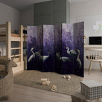 MYSTICAL CRANE GATHERING 6-Panel Room Divider