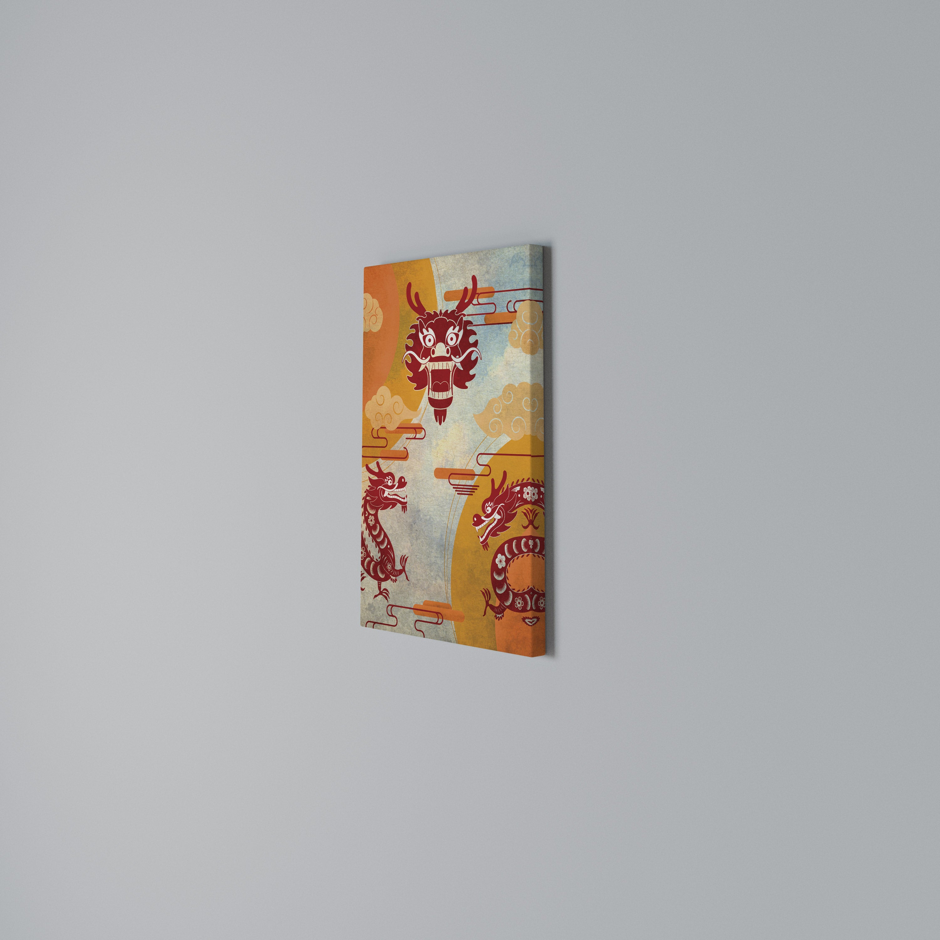 MYSTICAL DRAGON Vertical Canvas Print