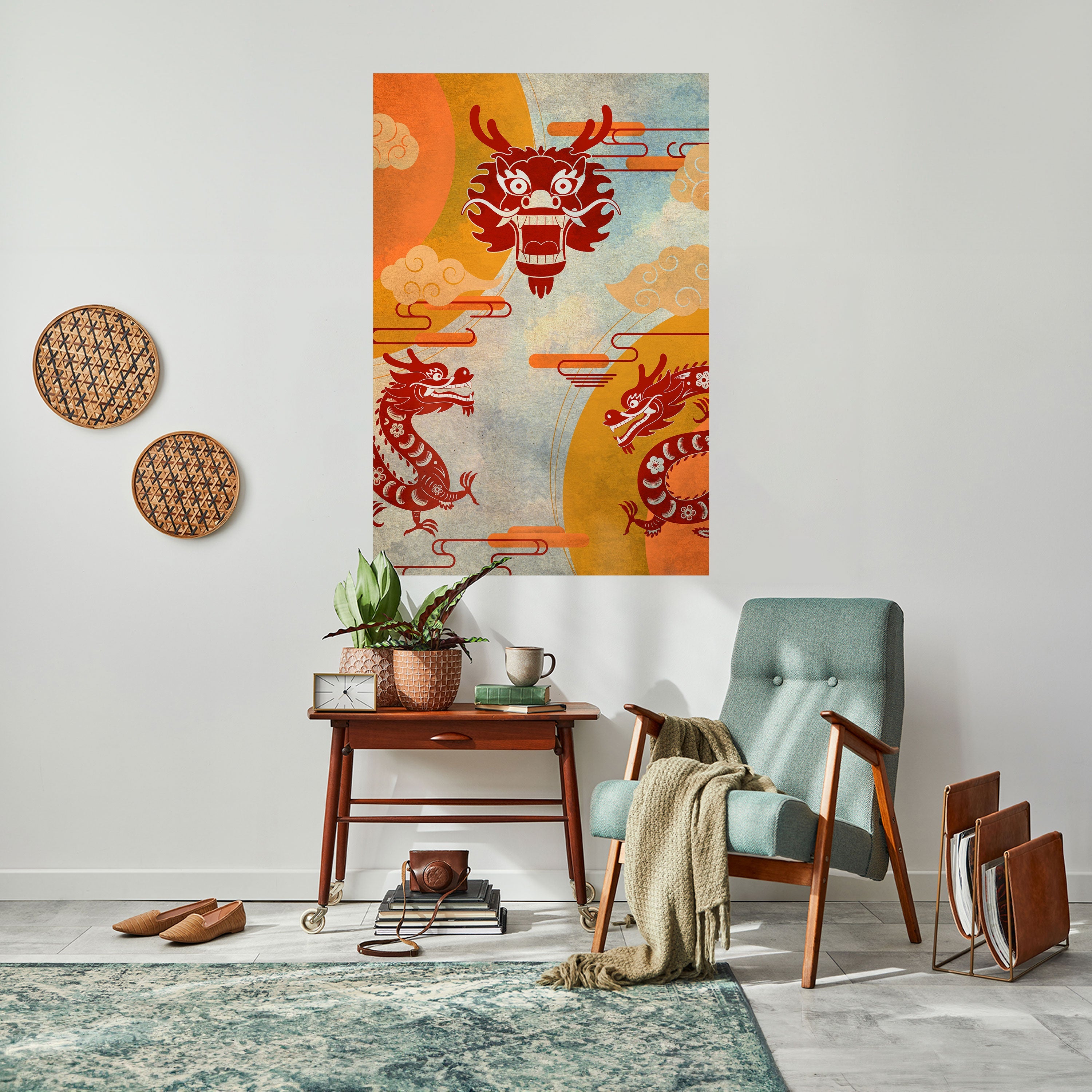 Affiche verticale autocollante DRAGON MYSTIQUE