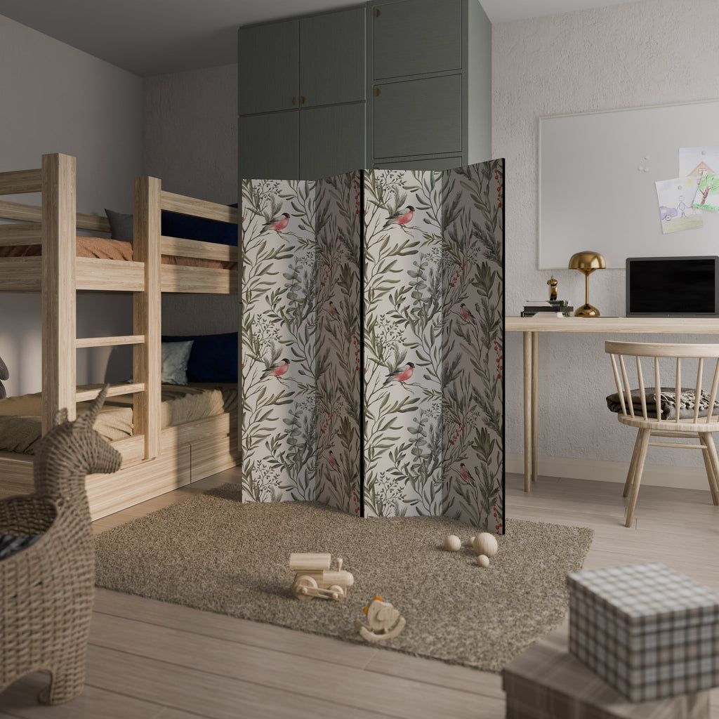 Cloison décorative à 4 panneaux BULLFINCH SONG