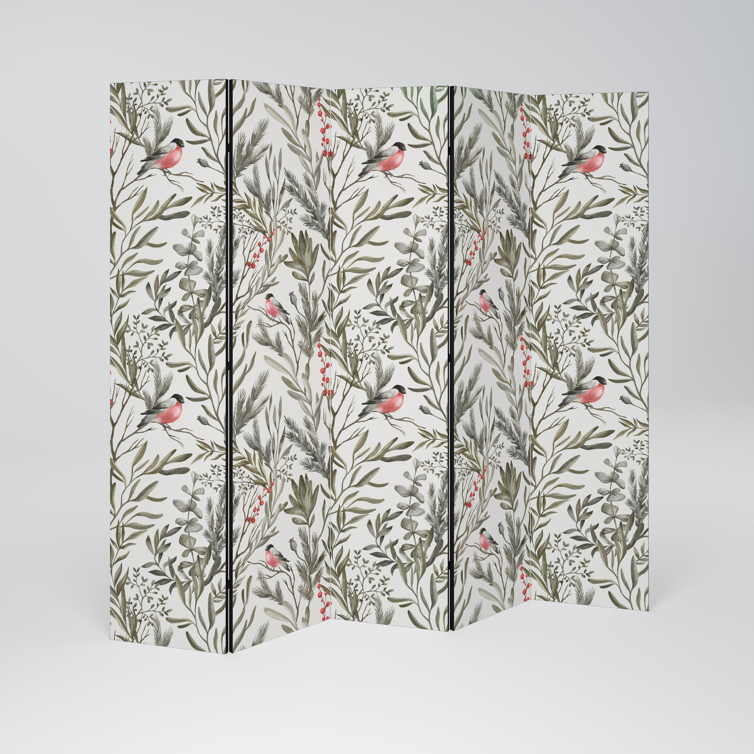 BULLFINCH SONG 5-Panel Room Divider