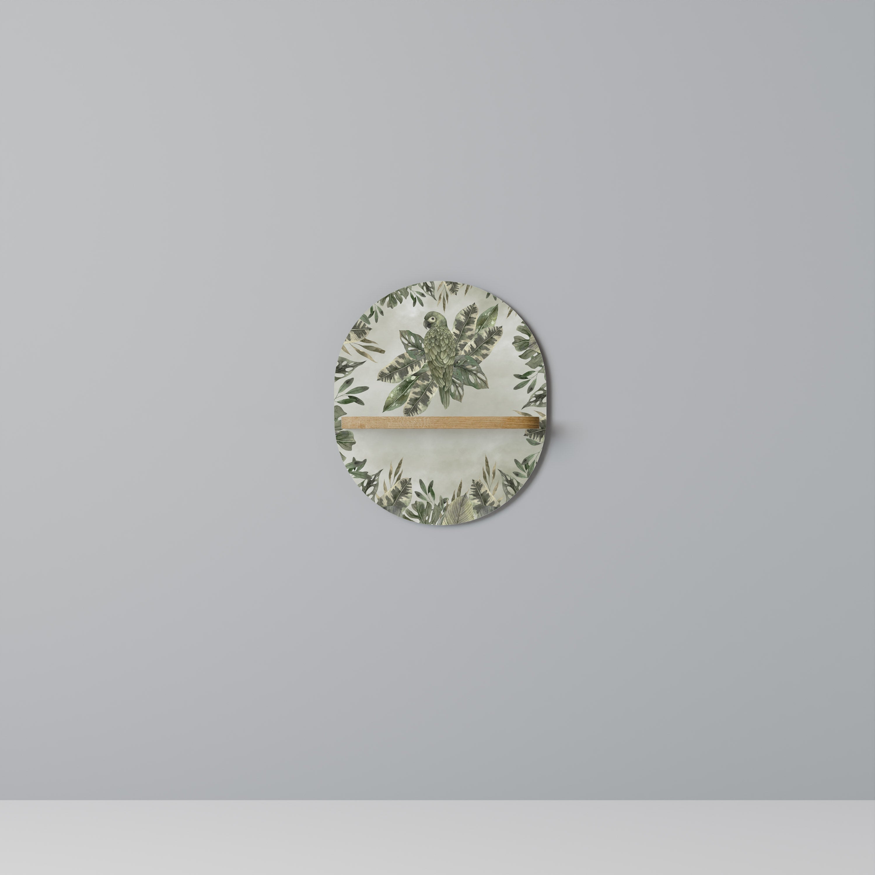 Étagère d'art ovale VERDANT ARINI effet chêne