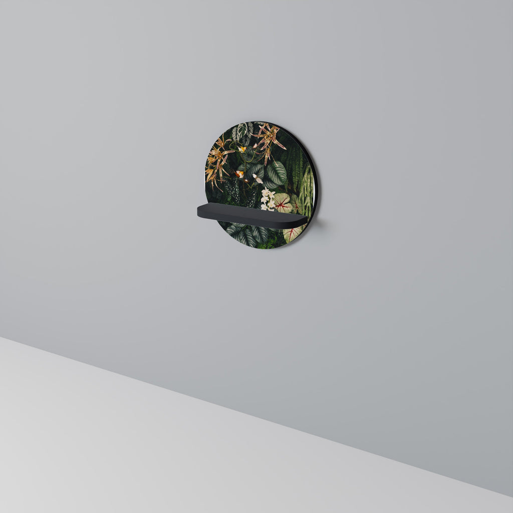 Étagère d'art ronde VERDANT ARINI en finition noire