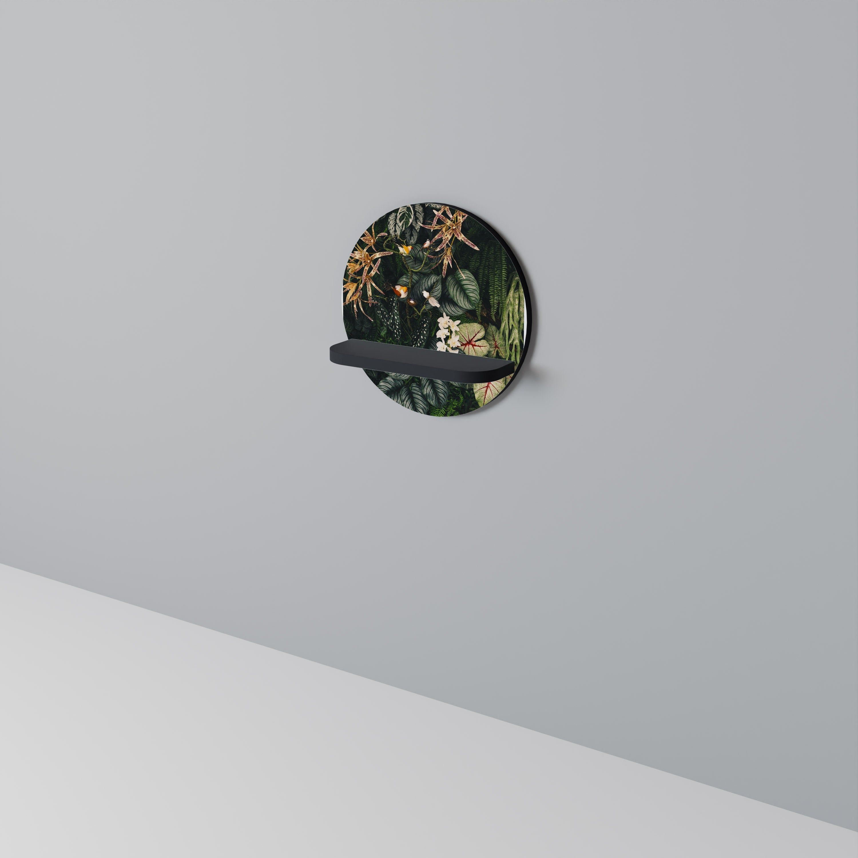 Étagère d'art ronde VERDANT ARINI en finition noire