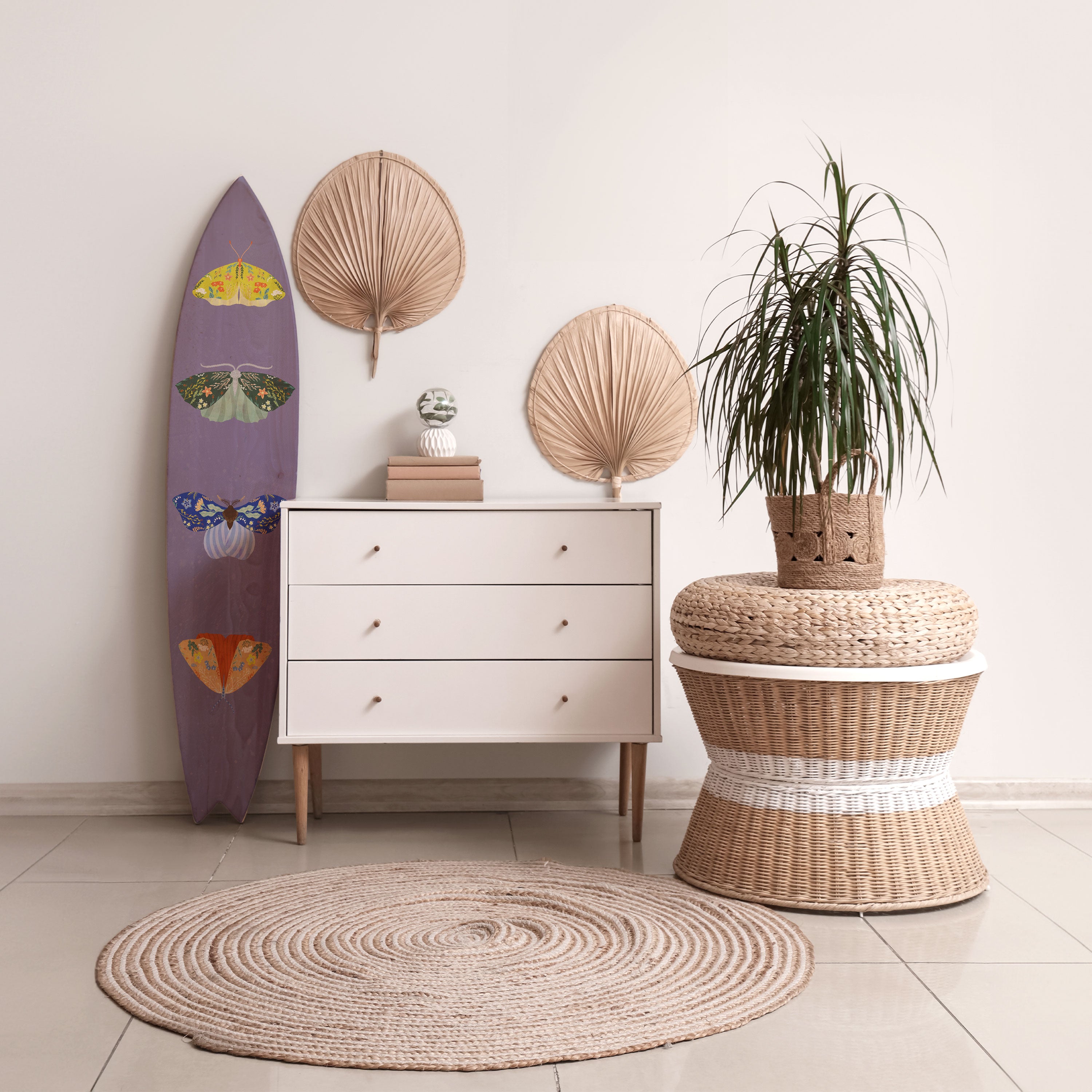 MOTH INTO THE FLAME Surfboard Decorative Panel