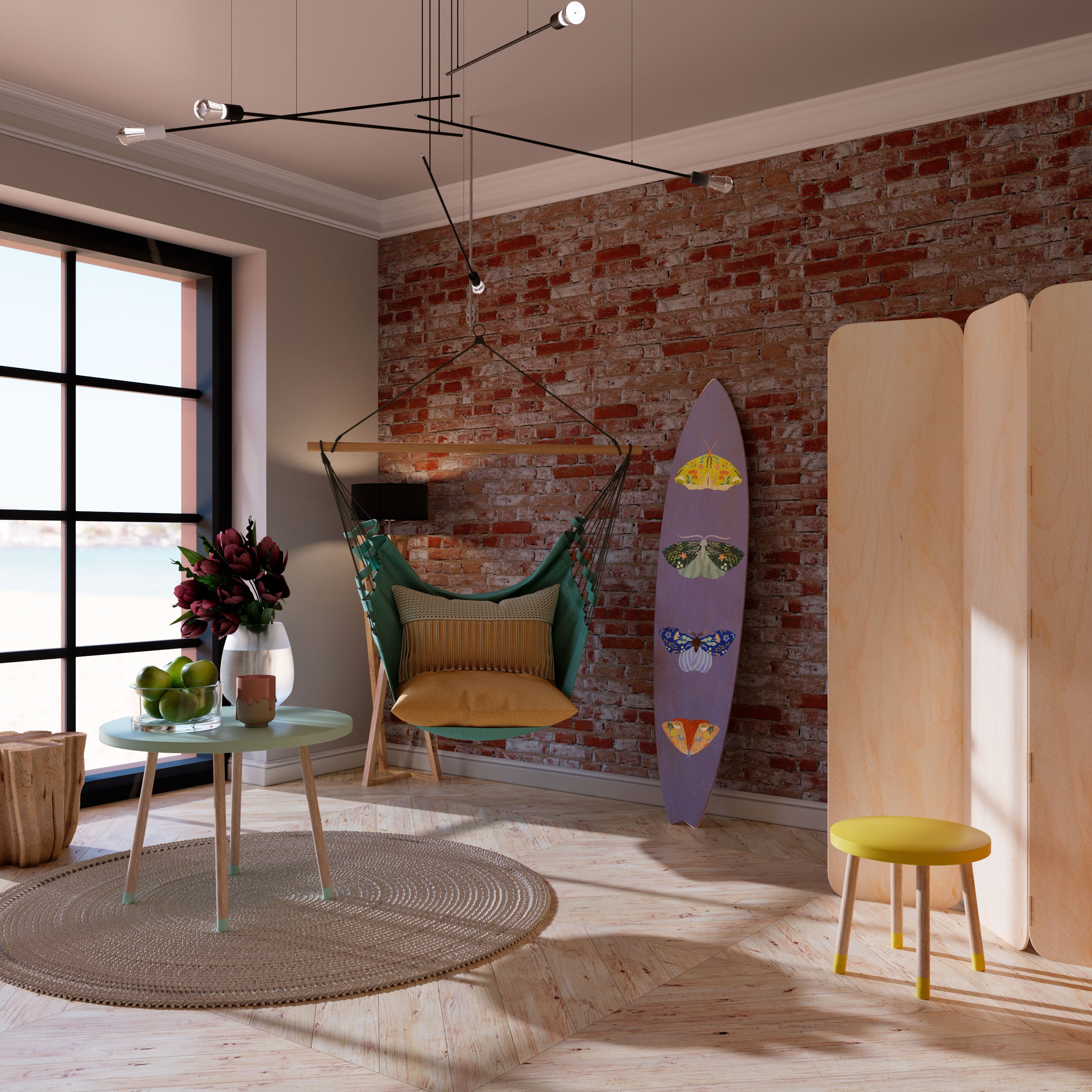 MOTH INTO THE FLAME Surfboard Decorative Panel