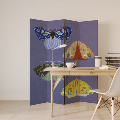 MOTH INTO THE FLAME 4-Panel Room Divider