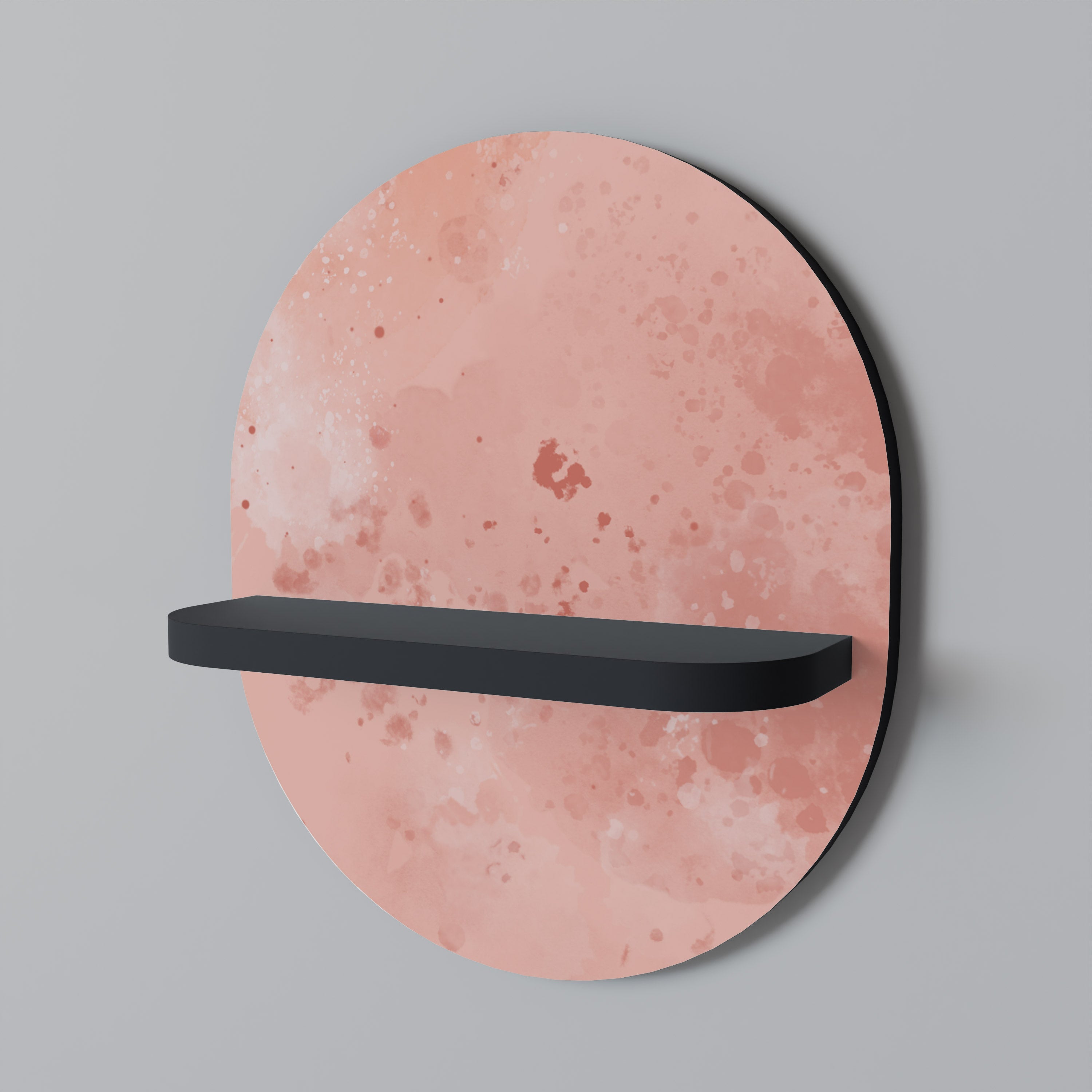 Étagère d'art ovale CRANE DANCE en finition noire