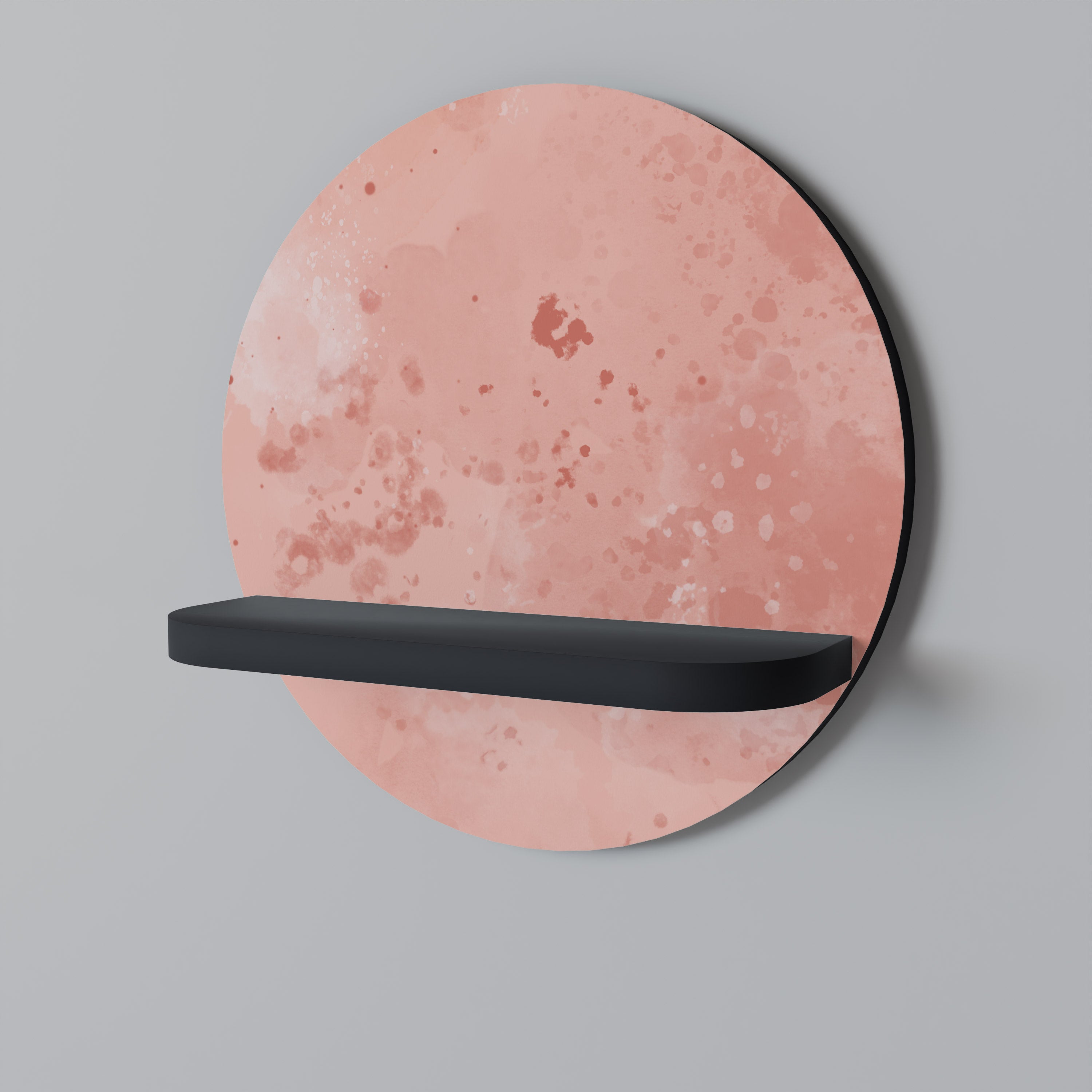 Étagère d'art ronde CRANE DANCE en finition noire