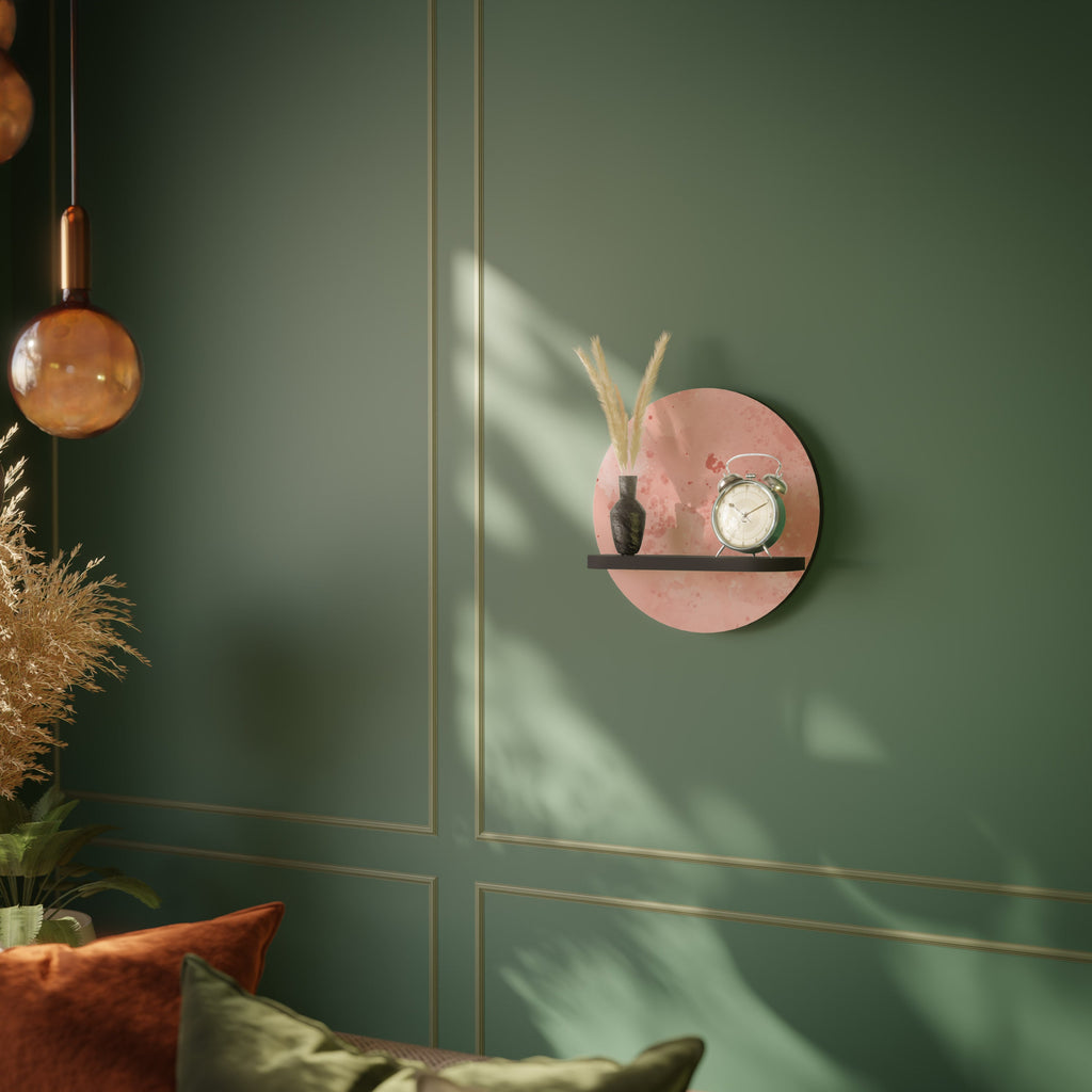 Étagère d'art ronde CRANE DANCE en finition noire