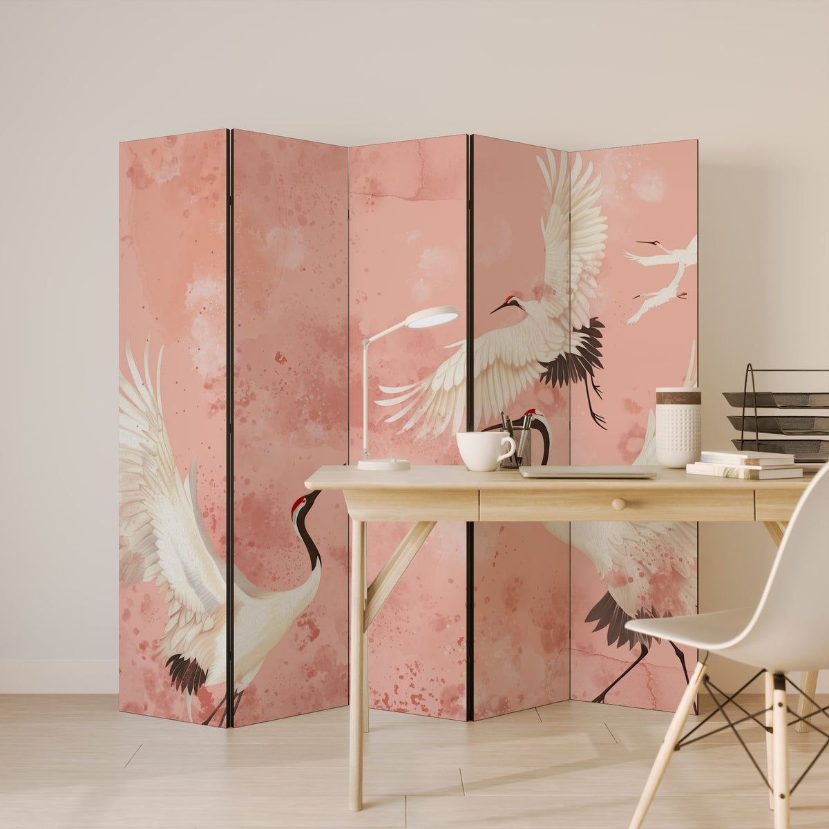 CRANE DANCE 5-Panel Room Divider