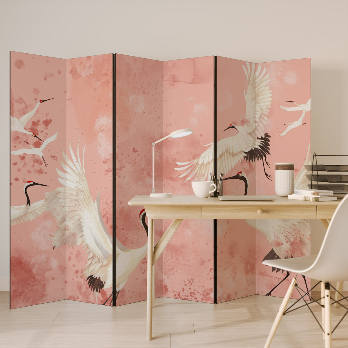CRANE DANCE 6-Panel Room Divider