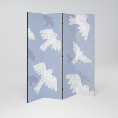 SLOWLY FLOAT 4-Panel Room Divider