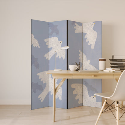 SLOWLY FLOAT 4-Panel Room Divider