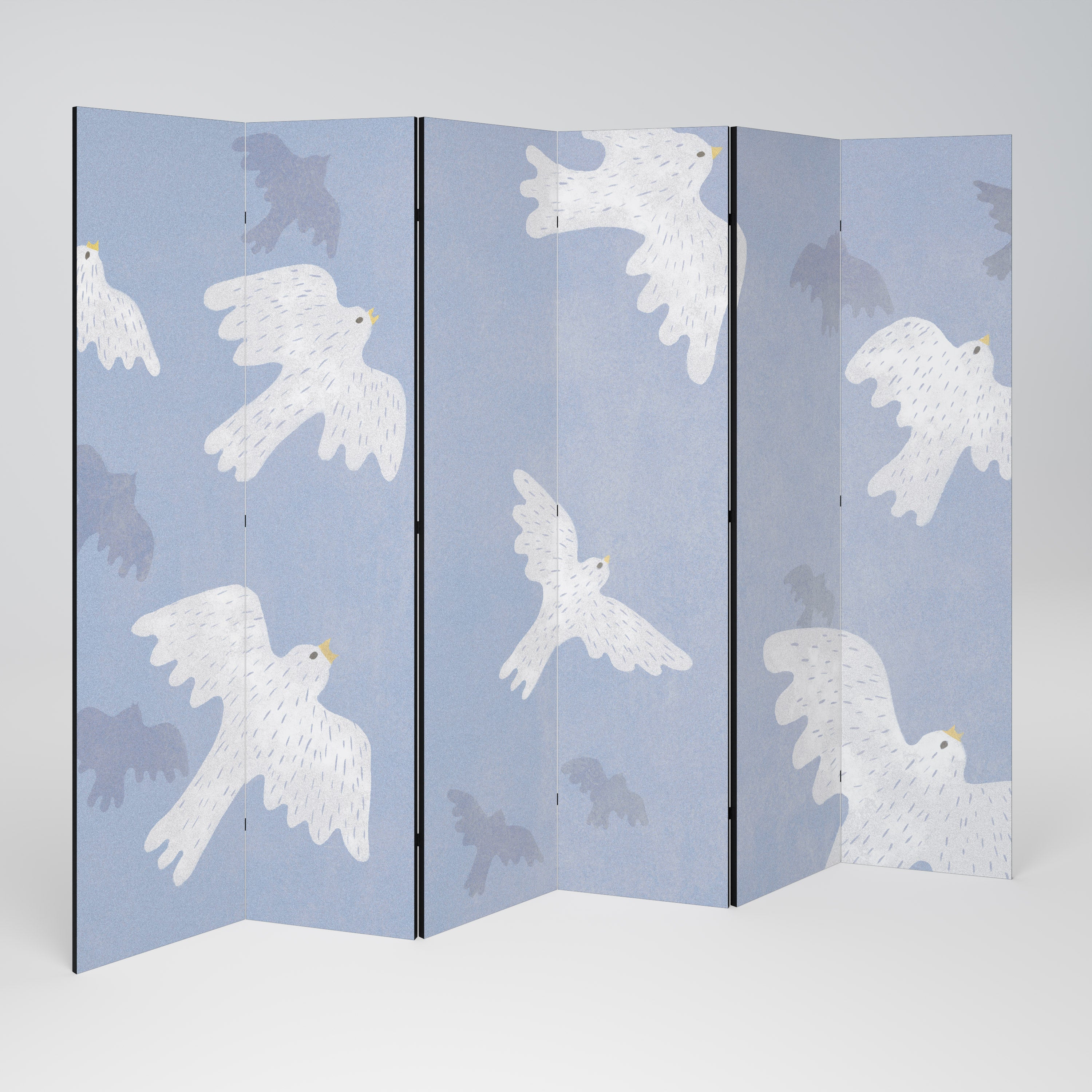 SLOWLY FLOAT 6-Panel Room Divider