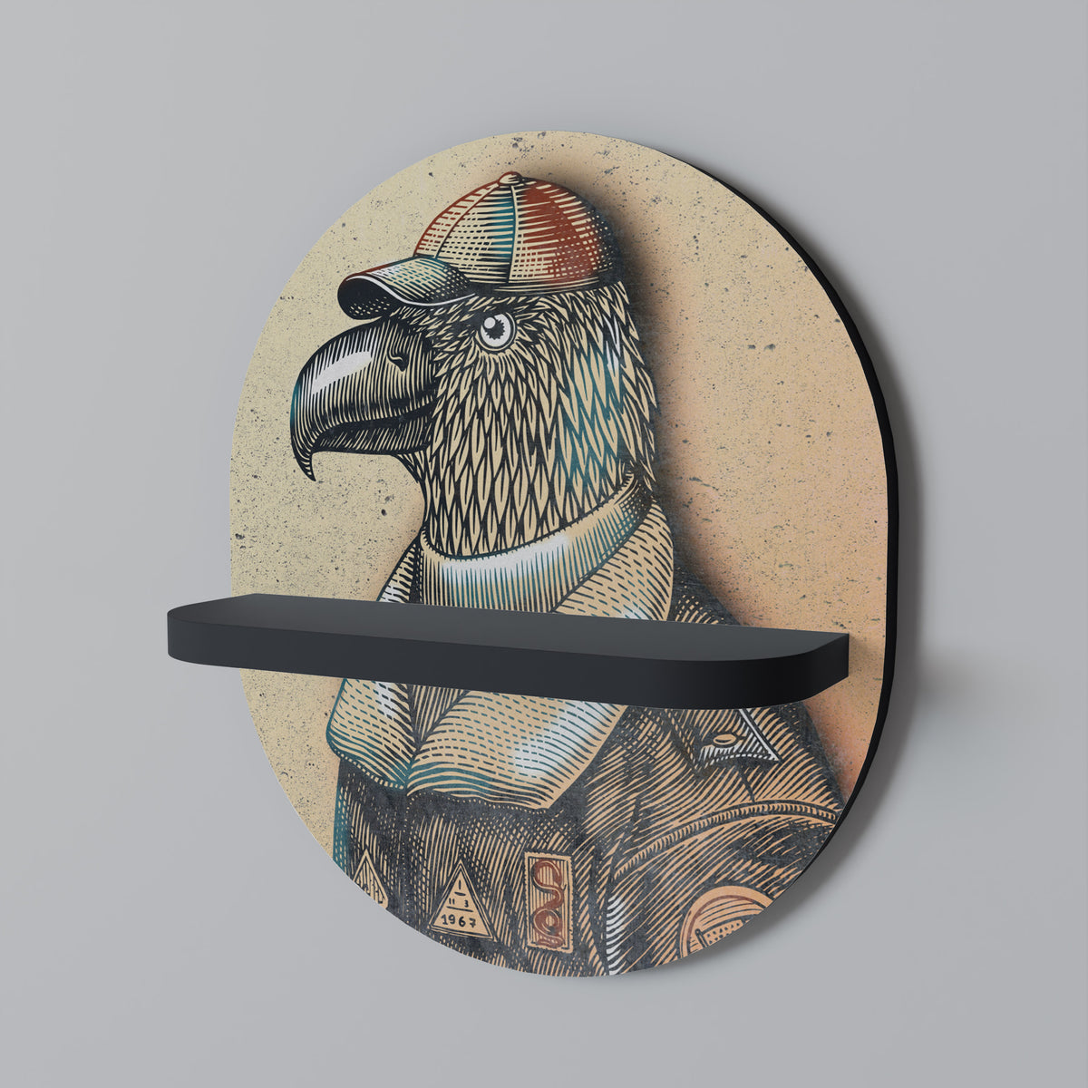 FEATHERED FASHIONISTA Art Shelf