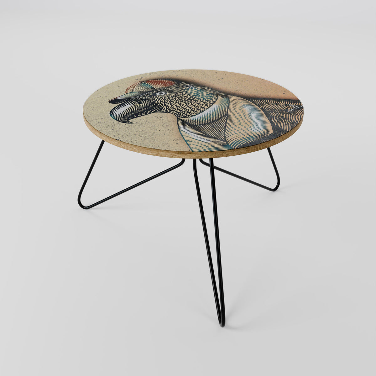 Table basse FASHIONISTA à plumes 60