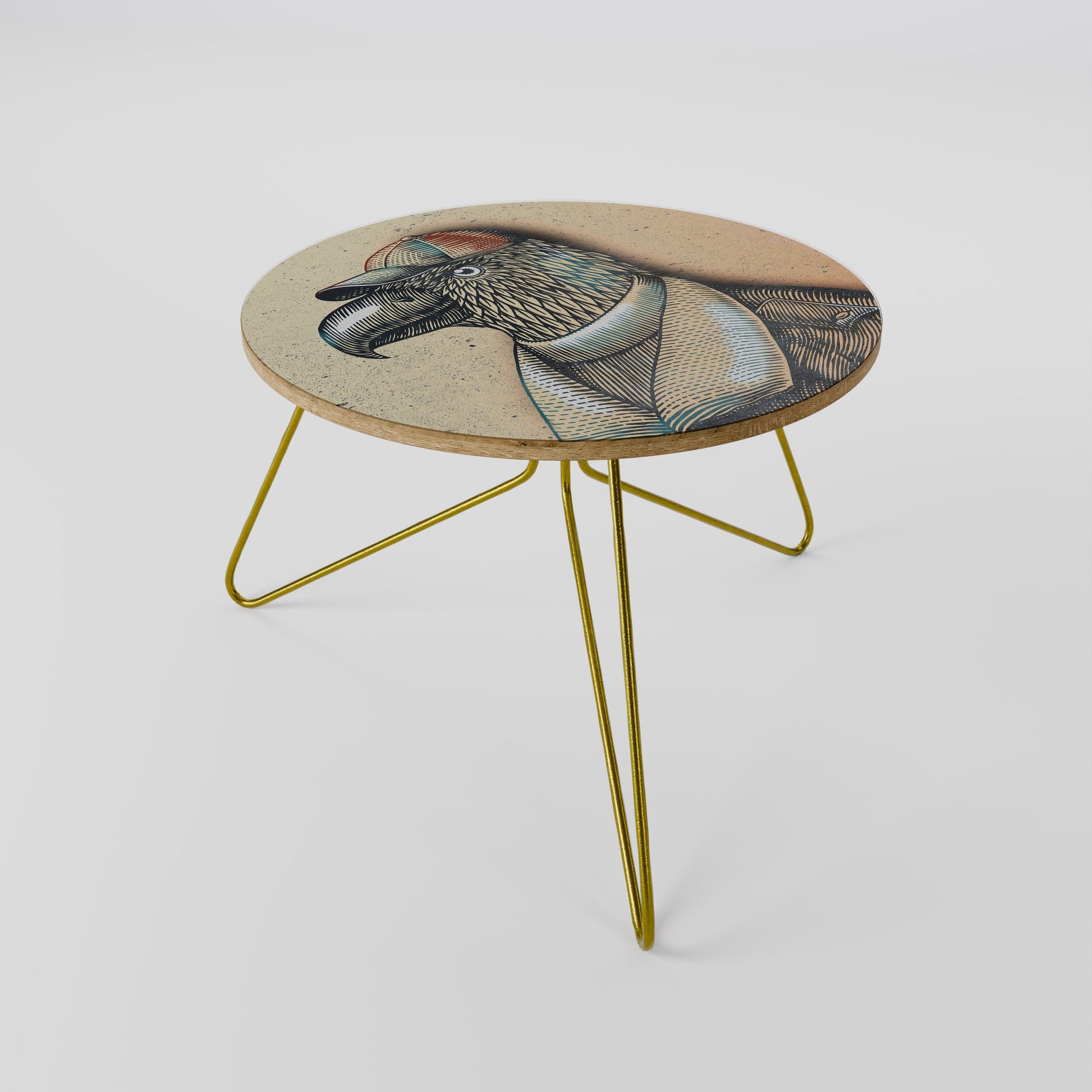 Table basse FASHIONISTA à plumes 60