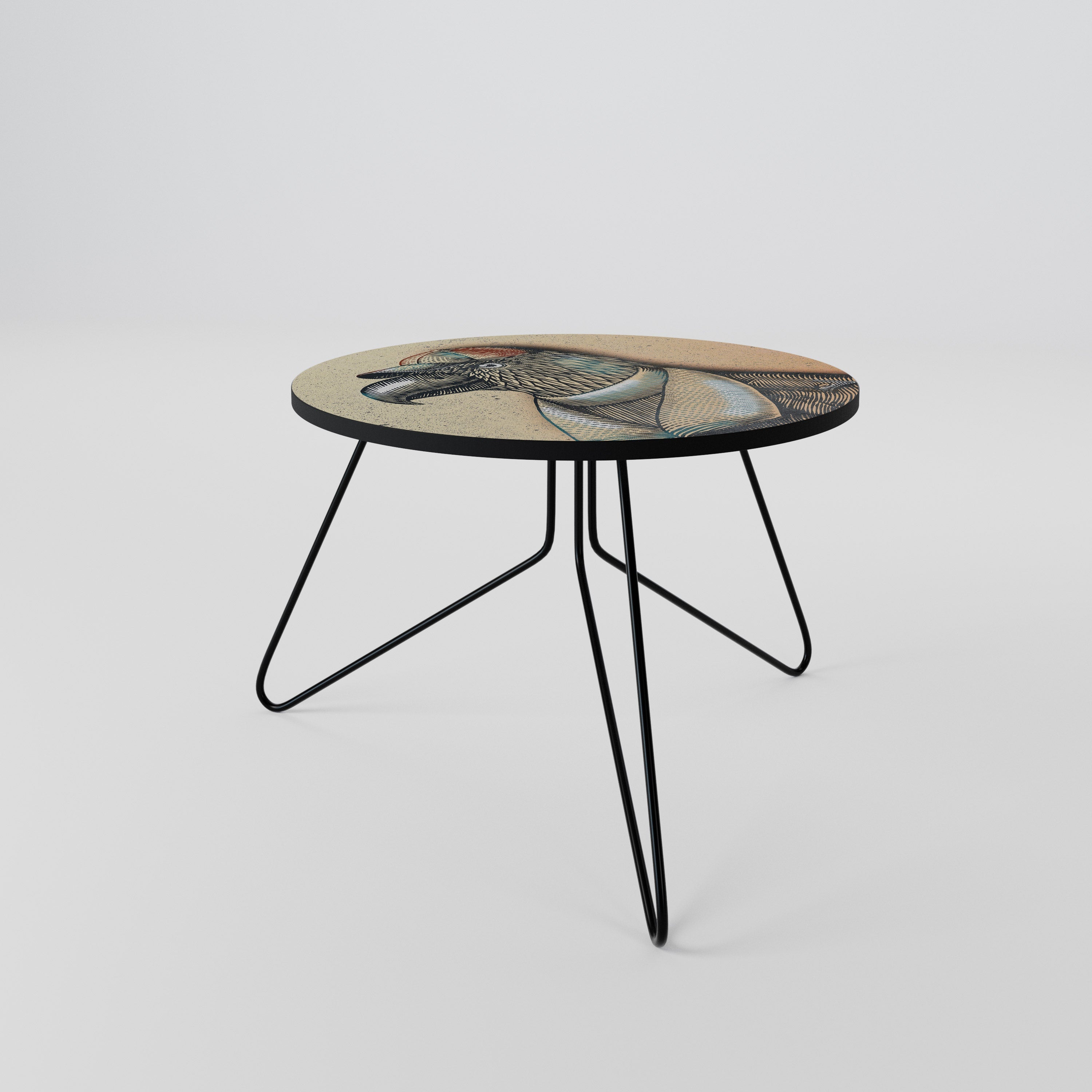 Table basse FASHIONISTA à plumes 60