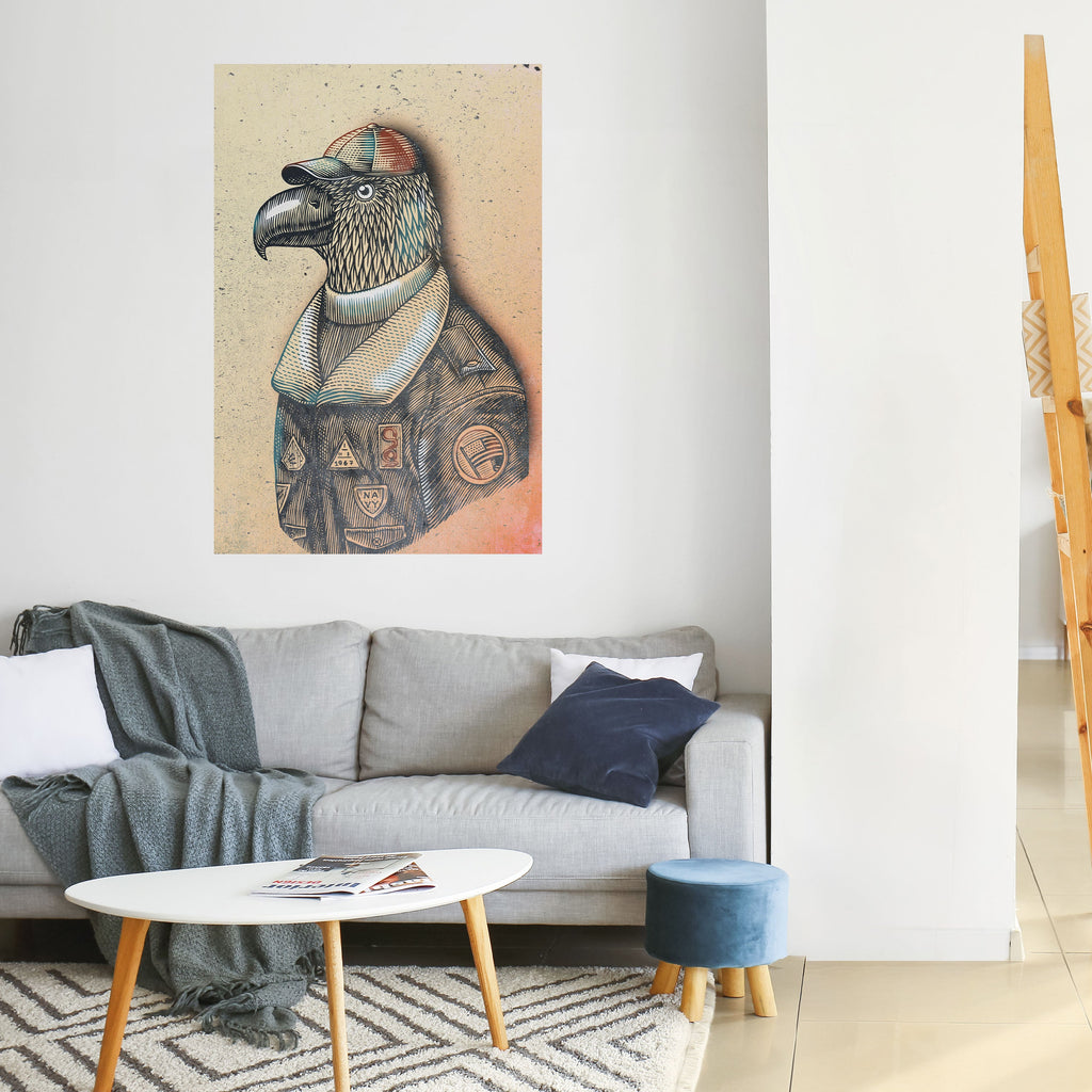 Affiche verticale autocollante FEATHERED FASHIONISTA