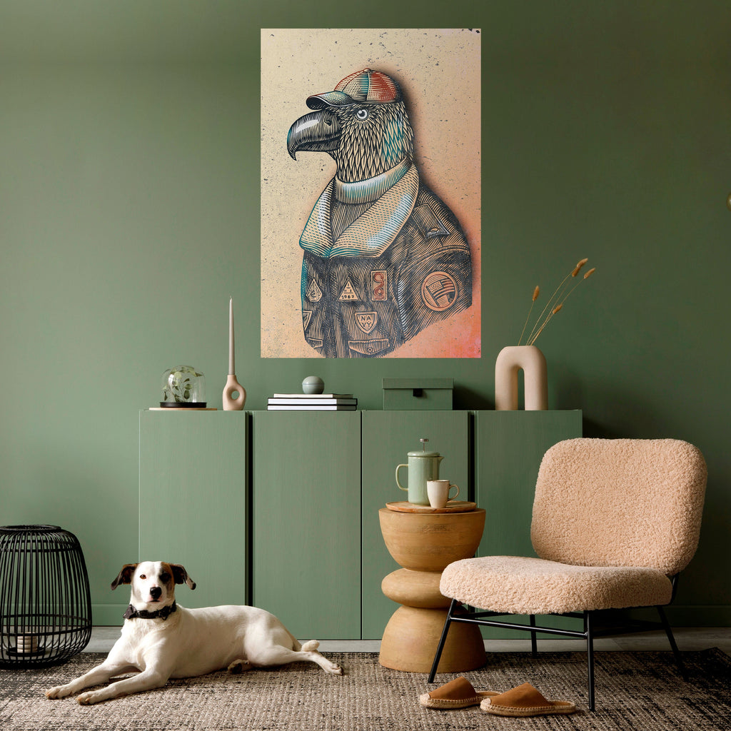 Affiche verticale autocollante FEATHERED FASHIONISTA