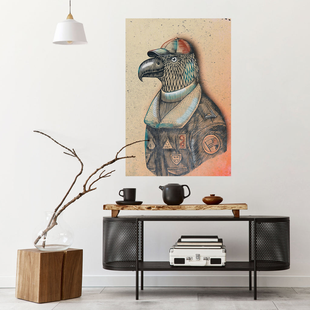 Affiche verticale autocollante FEATHERED FASHIONISTA