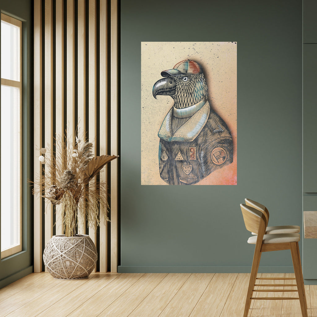 Affiche verticale autocollante FEATHERED FASHIONISTA