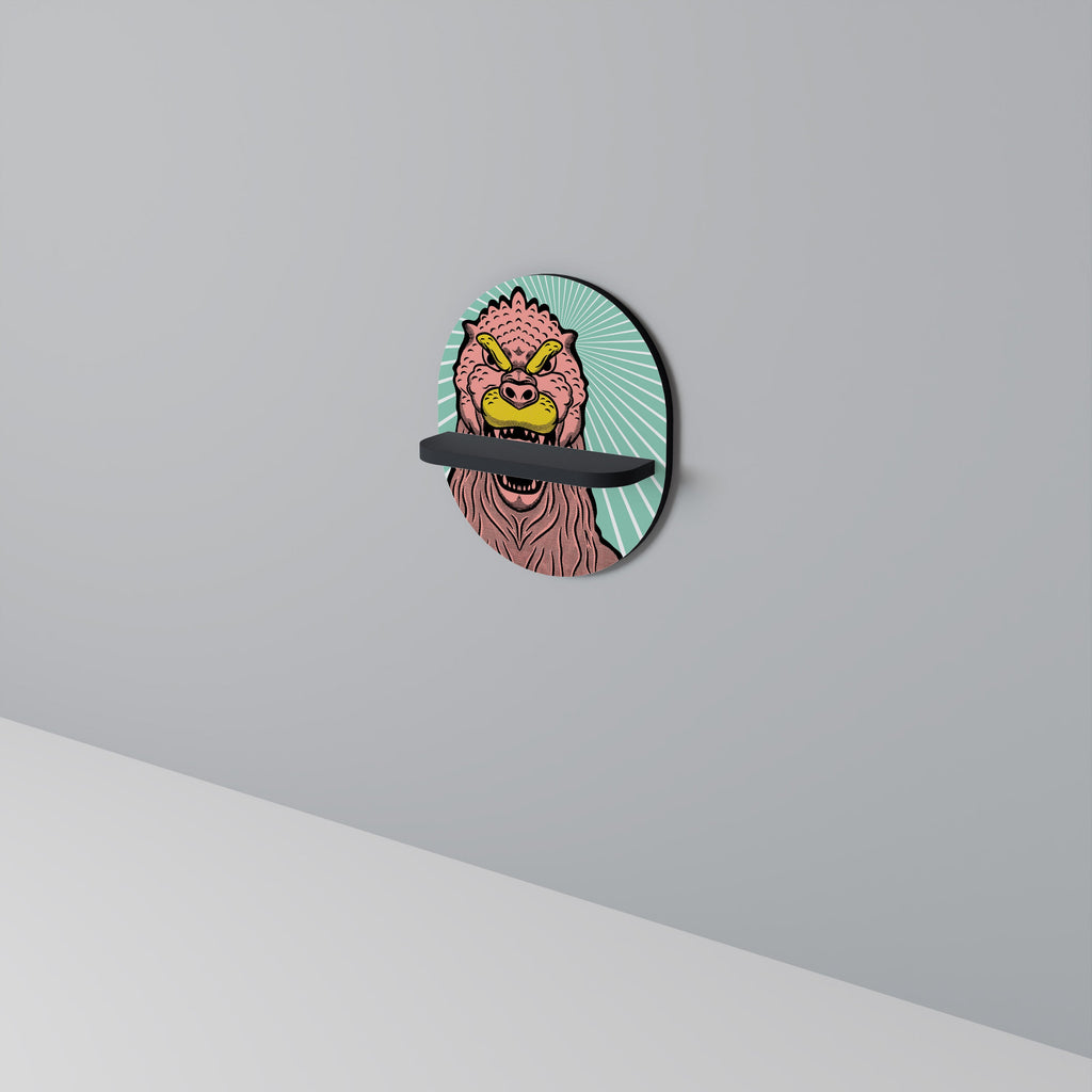 Étagère d'art ovale GODZILLA WELCOME en finition noire