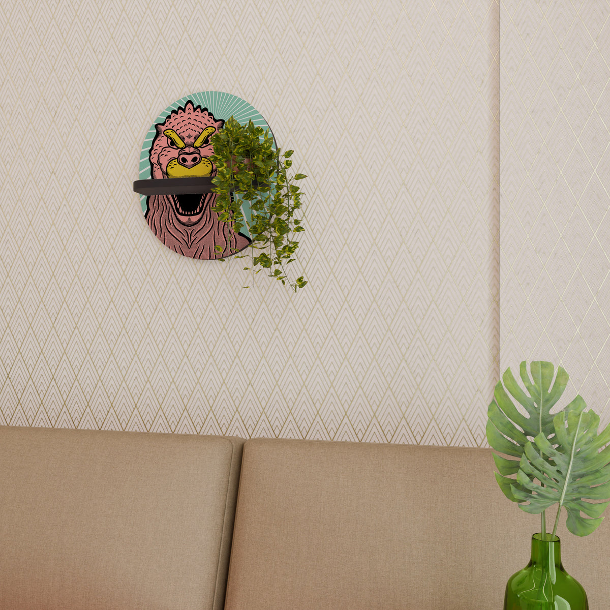 GODZILLA WELCOME Art Shelf