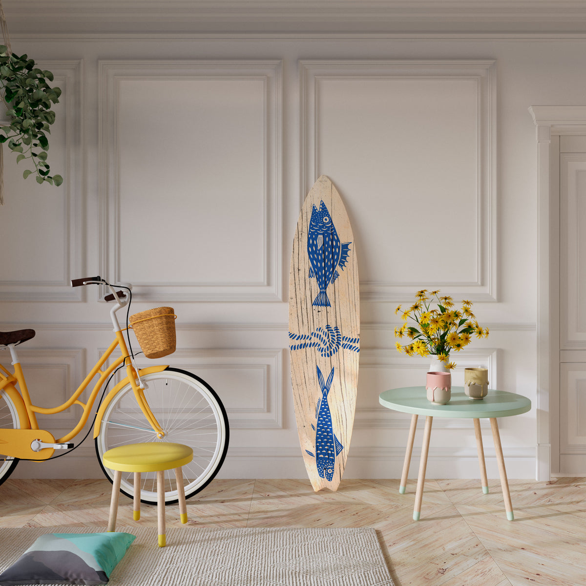 MARINE CREATURES Surfboard Decorative Panel