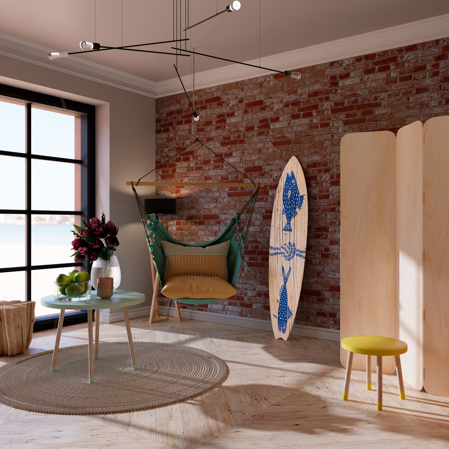 MARINE CREATURES Surfboard Decorative Panel