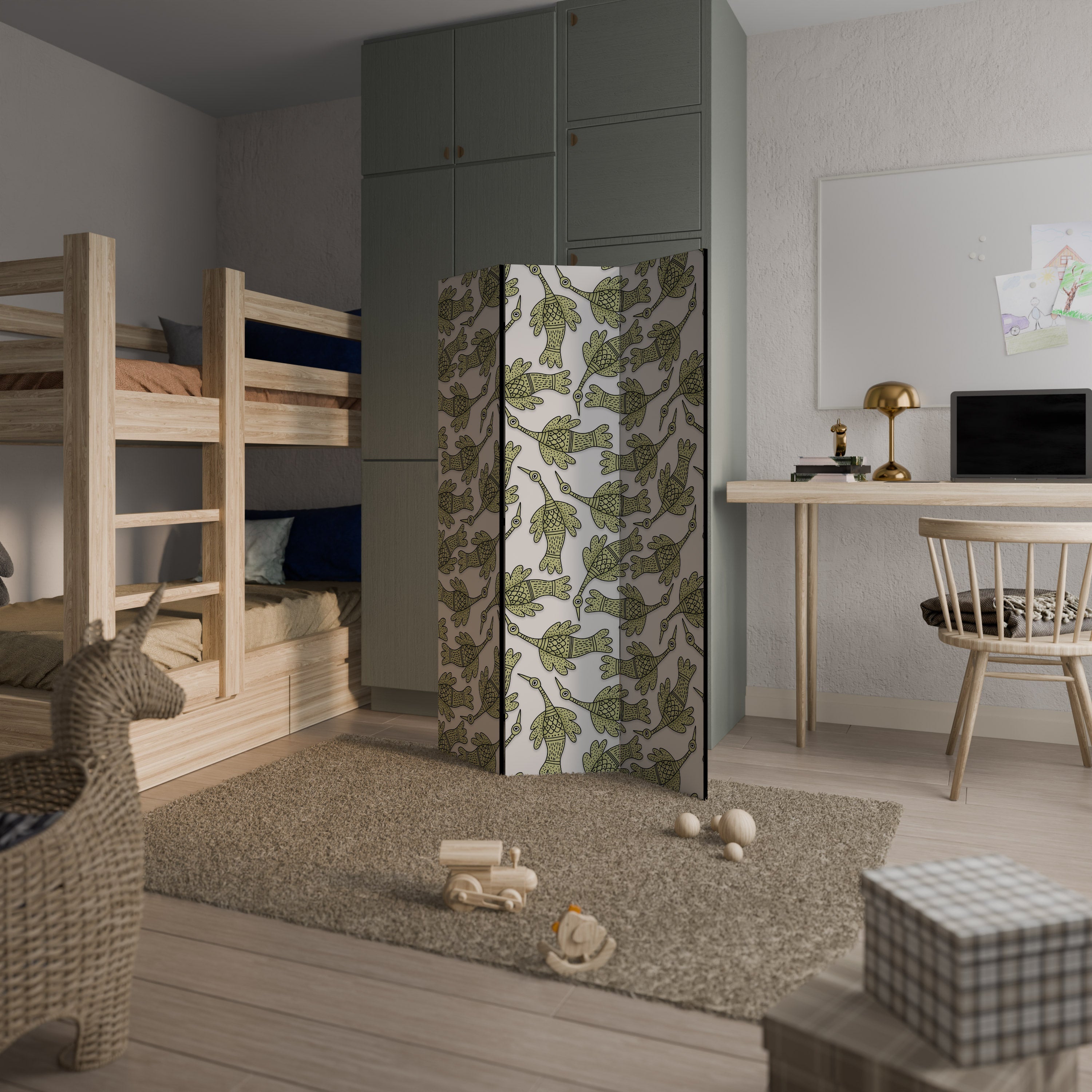 SEEDLING SONGBIRD - Paravent décoratif à 3 panneaux