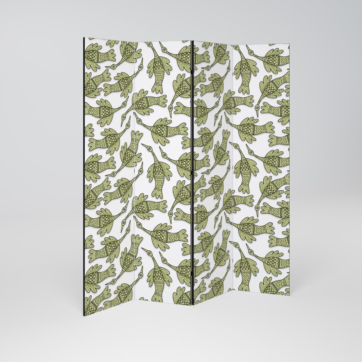 SEEDLING SONGBIRD 4-Panel Room Divider