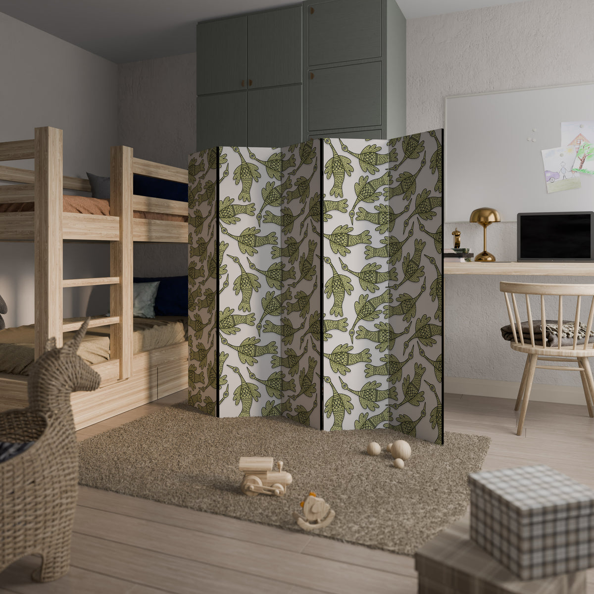 SEEDLING SONGBIRD 5-Panel Room Divider