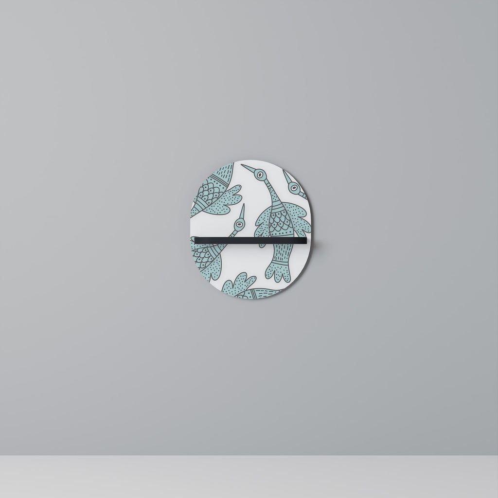 Étagère d'art ovale WATERSPOUT SONGIBIRD en finition noire