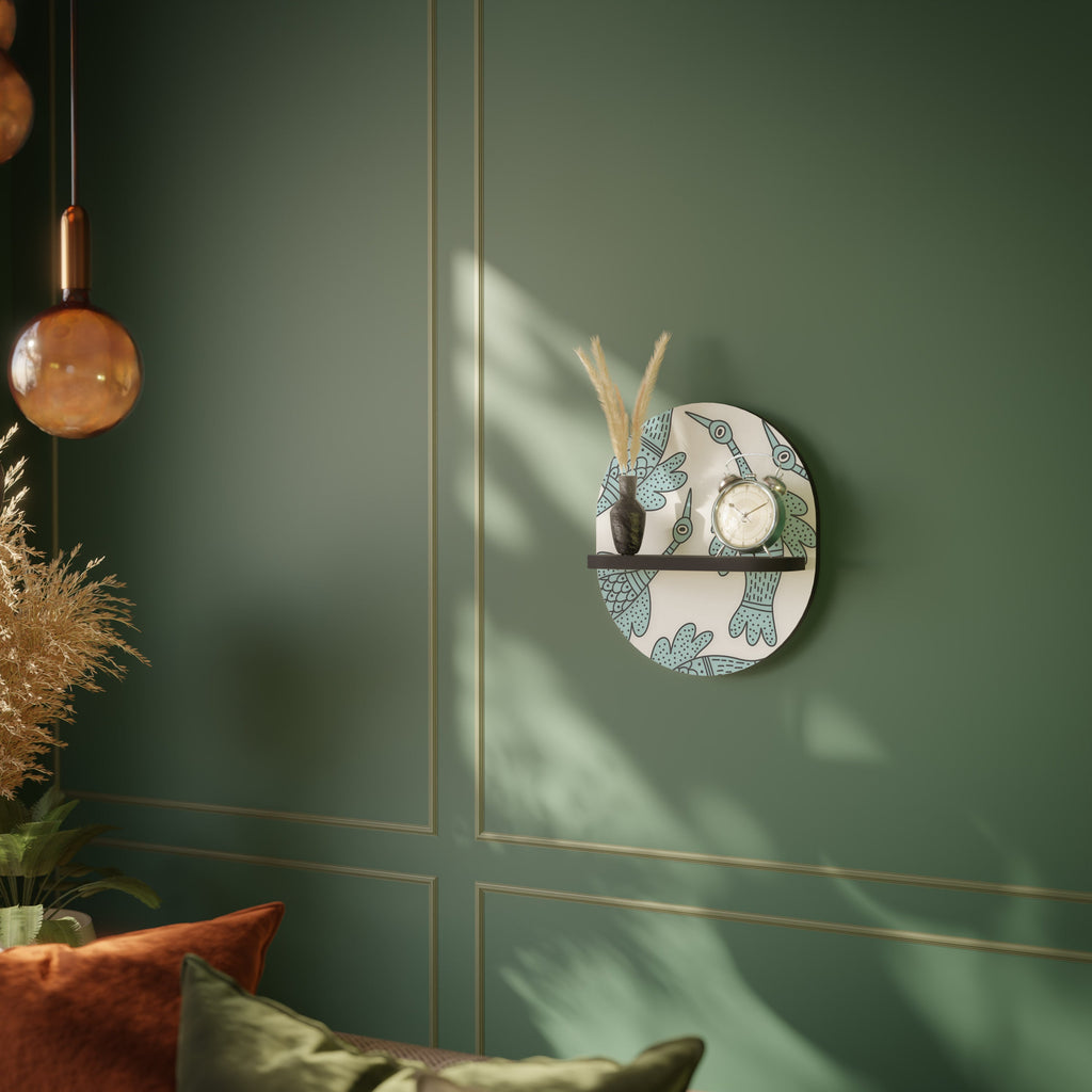 Étagère d'art ovale WATERSPOUT SONGIBIRD en finition noire