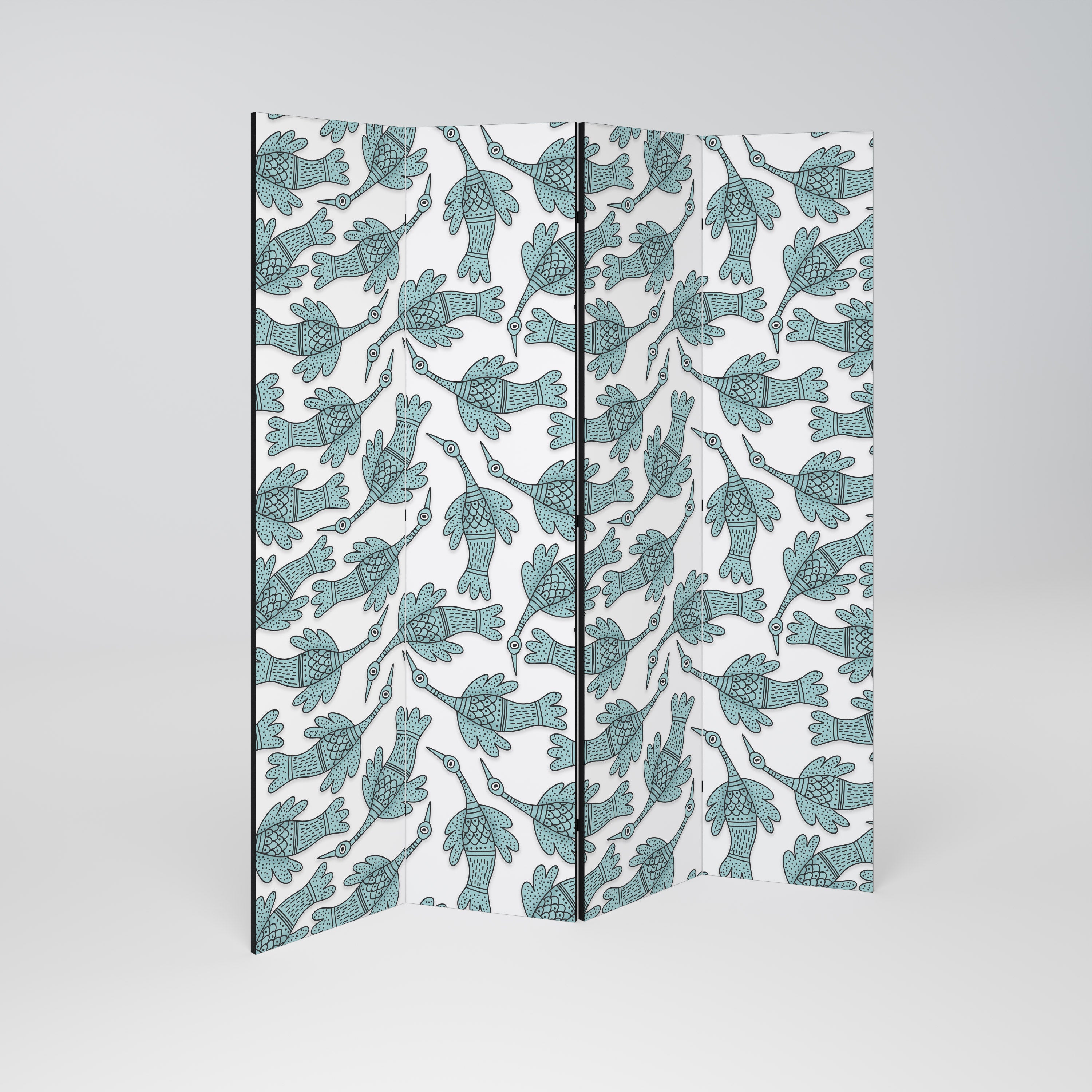 WATERSPOUT SONGIBIRD 4-Panel Room Divider