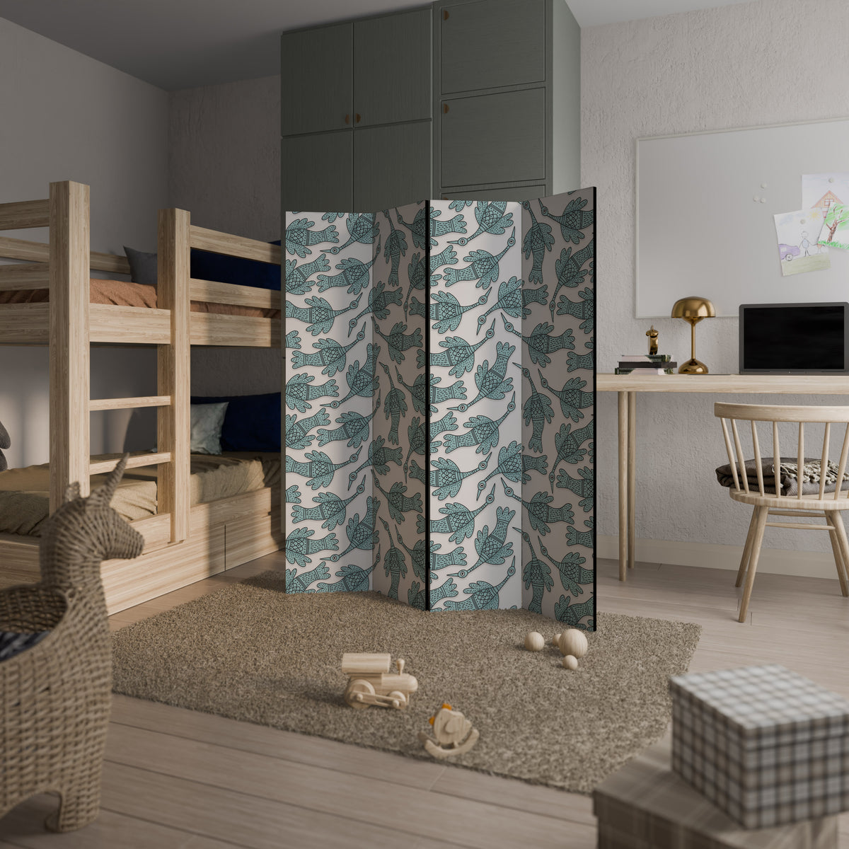 WATERSPOUT SONGIBIRD 4-Panel Room Divider
