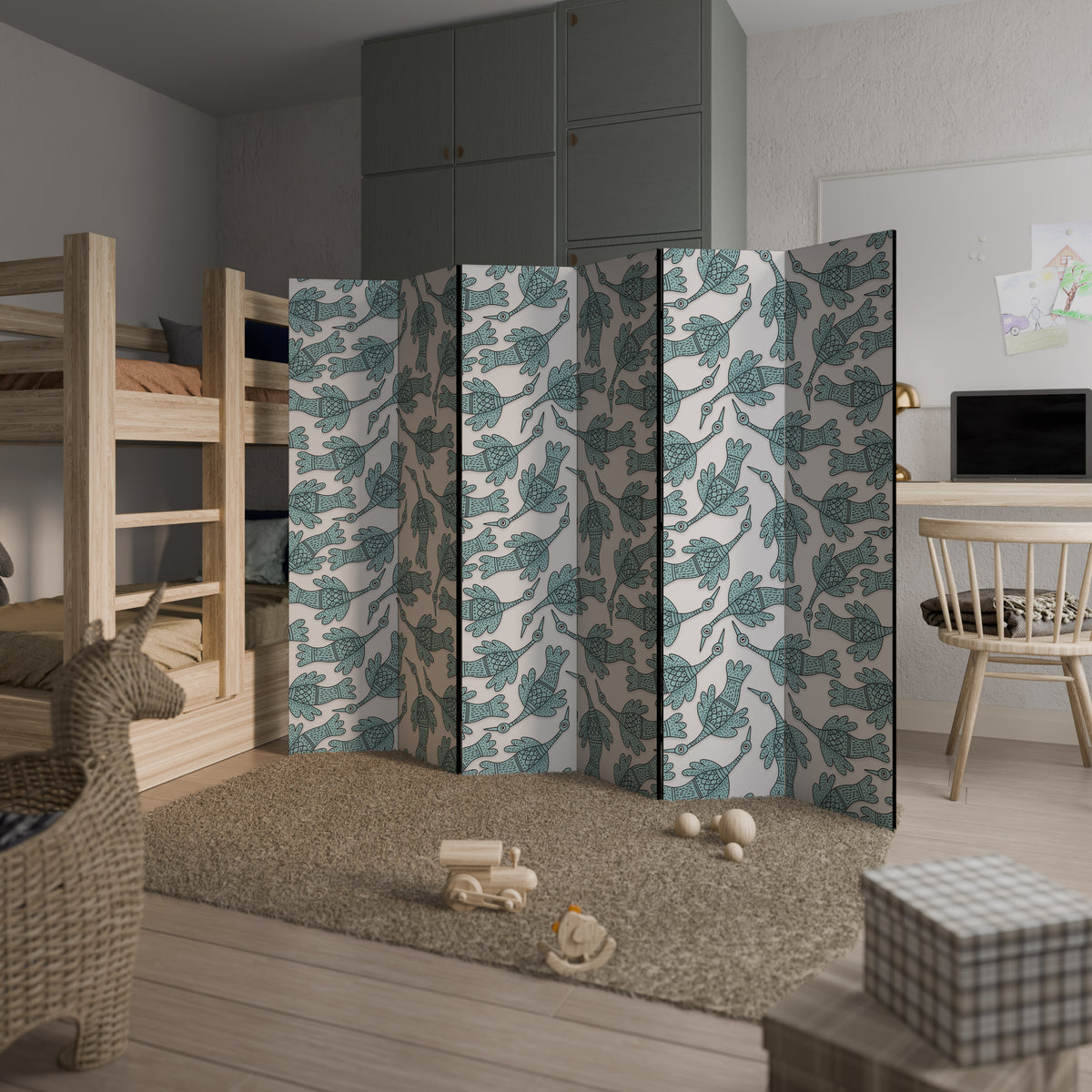 WATERSPOUT SONGIBIRD 6-Panel Room Divider