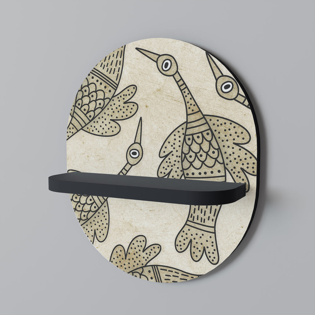 Étagère ovale ALMONDINE SONGBIRD en finition noire