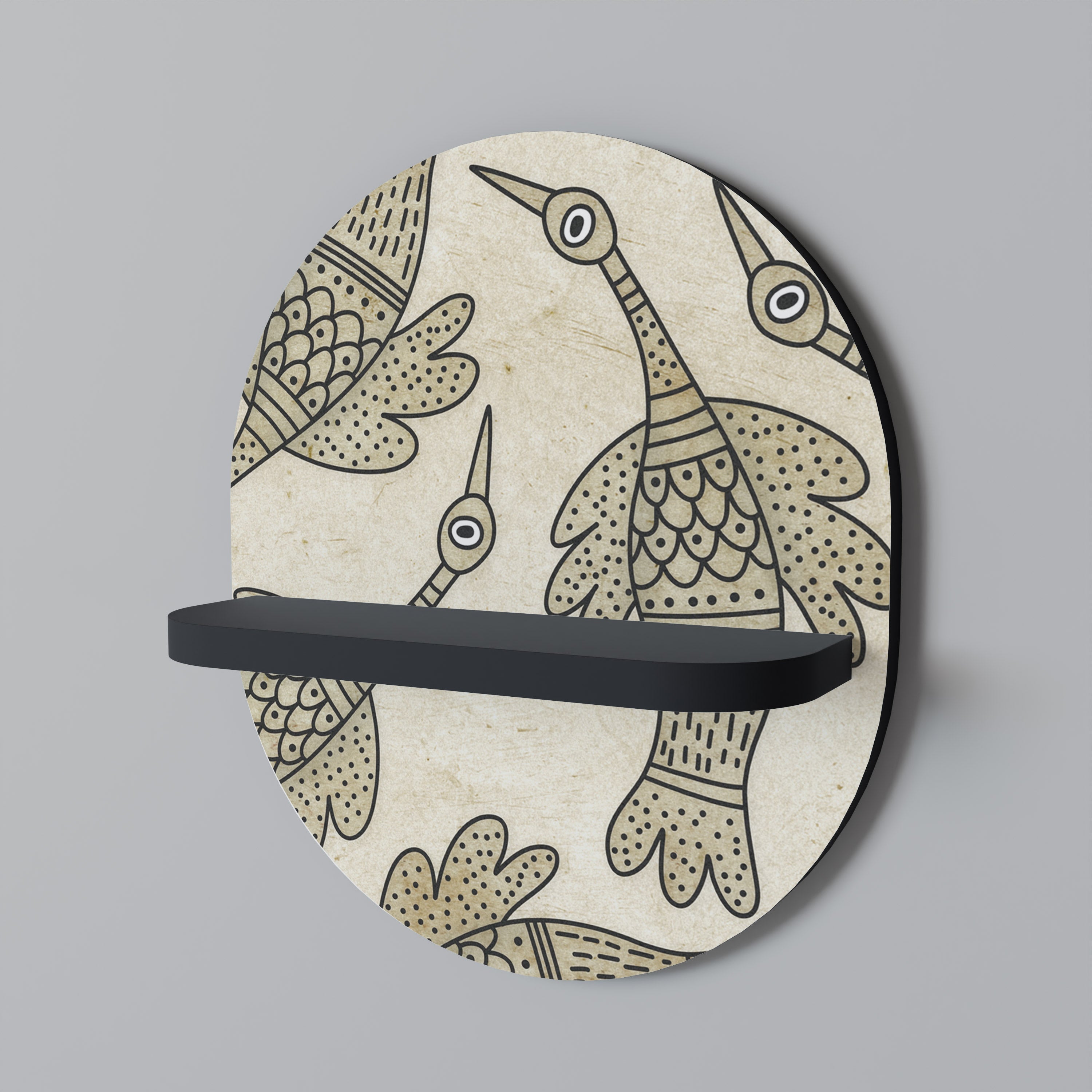 Étagère ovale ALMONDINE SONGBIRD en finition noire