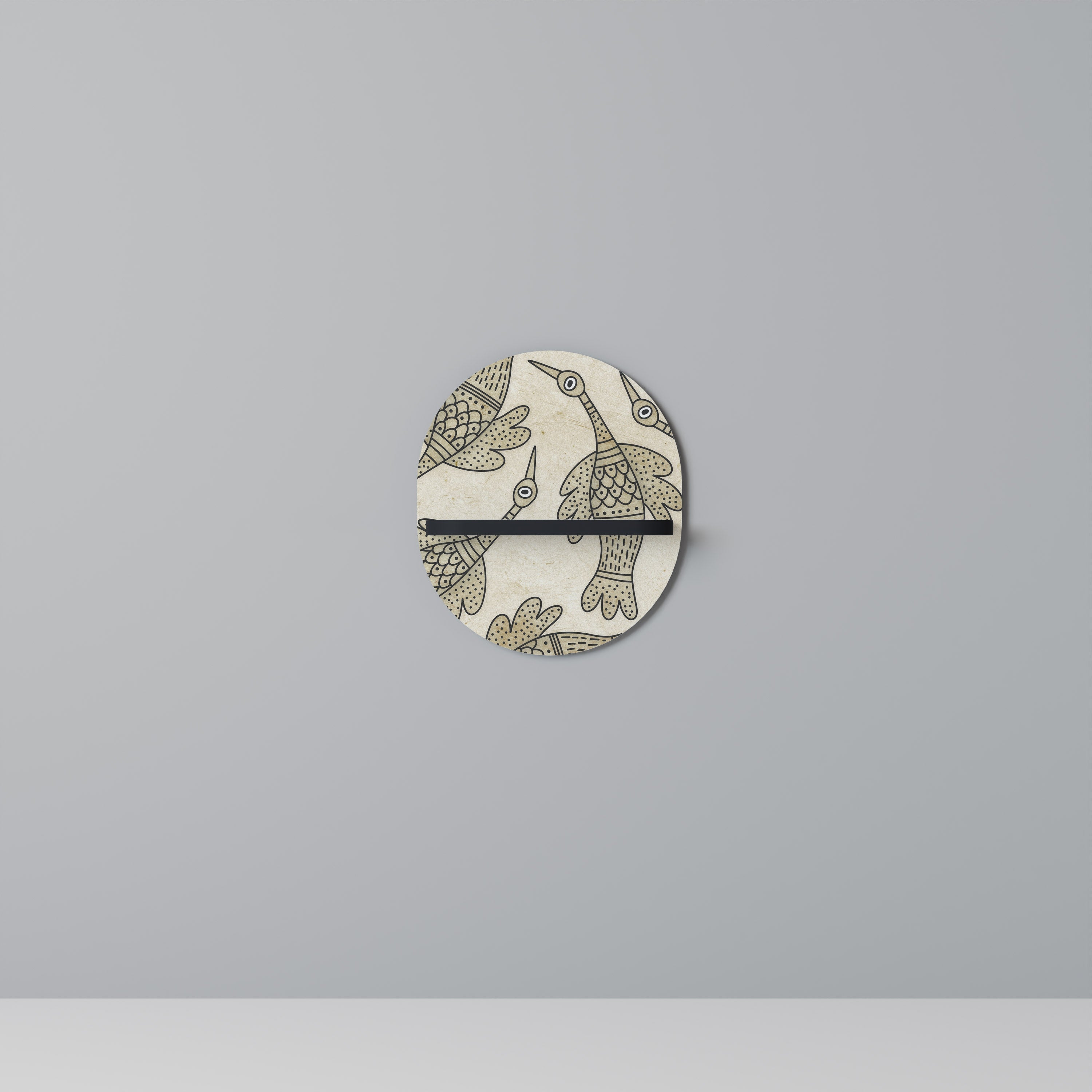 Étagère ovale ALMONDINE SONGBIRD en finition noire