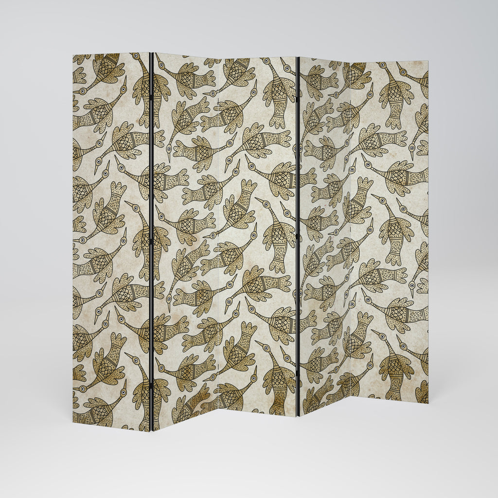 ALMONDINE SONGBIRD 5-Panel Room Divider