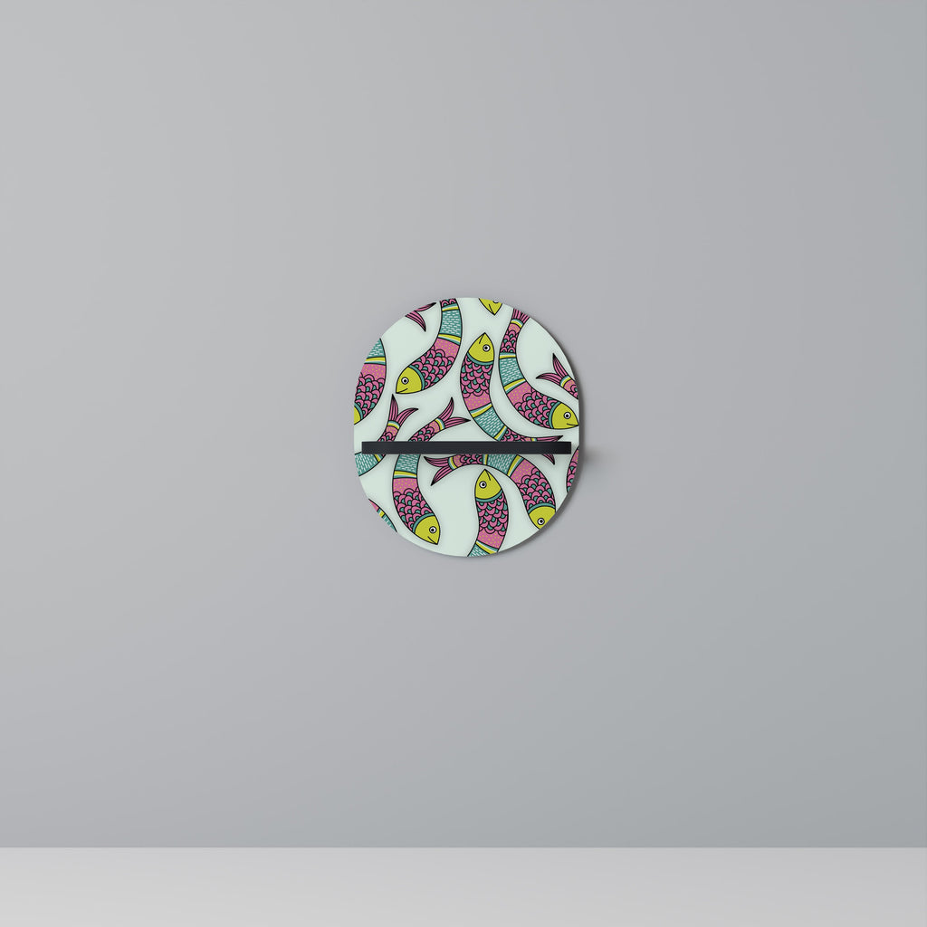 Étagère ovale INDIAN FISH en finition noire